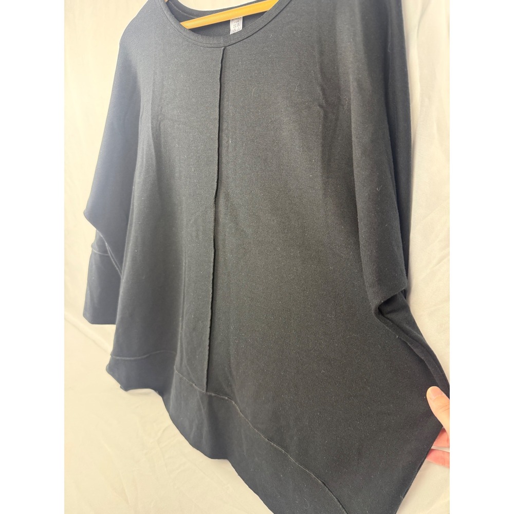 Spanx AirEssentials‎ Long Sleeve Crew Neck Top Black Oversized L - Picture 9 of 9